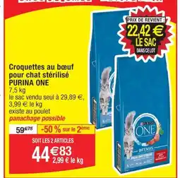 Cora x Carrefour Croquettes au bœuf pour chat stérilisé PURINA ONE offre
