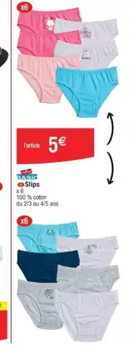 Cora x Carrefour Slips offre