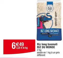 Cora x Carrefour RIZ DU MONDE Riz long basmati offre