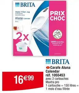 Cora x Carrefour BRITA Carafe Aluna Calendar offre