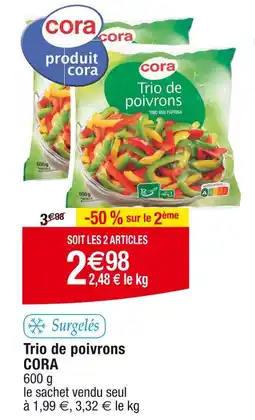Cora x Carrefour Cora Trio de poivrons offre