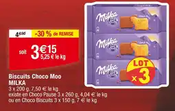 Cora x Carrefour MILKA Biscuits Choco Moo offre