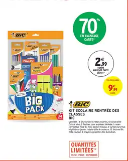 Intermarché BIC/Tipp-Ex KIT SCOLAIRE RENTRÉE DES CLASSES offre