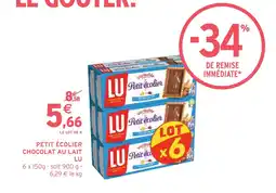 Intermarché LU PETIT ÉCOLIER CHOCOLAT AU LAIT offre