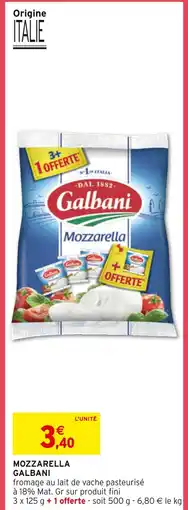 Intermarché GALBANI MOZZARELLA offre
