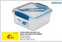 Intermarché sistema LUNCH BOX SALADE 1.2L AVEC COUVERTS INTÉGRÉS offre