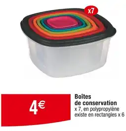 Cora x Carrefour Boîtes de conservation offre