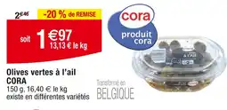 CORA Olives vertes à l'ail