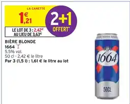 Intermarché 1664 BIÈRE BLONDE offre