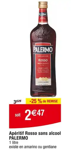 Cora x Carrefour PALERMO Apéritif Rosso sans alcool offre