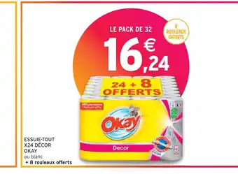 Intermarché OKAY ESSUIE-TOUT X24 DÉCOR offre