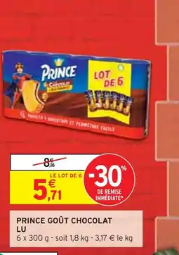 Intermarché LU PRINCE GOÛT CHOCOLAT offre