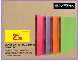 Intermarché DOMEDIA CLASSEUR A4 DOS 20MM offre