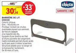 Intermarché CHICCO BARRIÈRE DE LIT offre