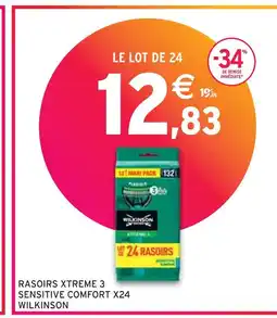 Intermarché WILKINSON RASOIRS XTREME 3 SENSITIVE COMFORT X24 offre