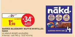 Intermarché NAKD BARRES BLUEBERRY MUFFIN MYRTILLES offre