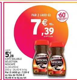 Intermarché NESCAFÉ CAFÉ SOLUBLE SÉLECTION offre
