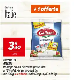 Netto GALBANI MOZZARELLA offre