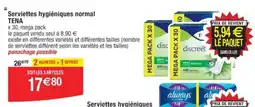 Cora x Carrefour Serviettes hygiéniques normal offre