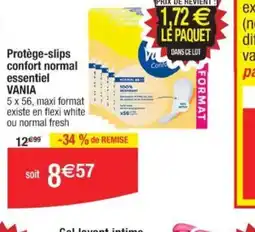 Cora x Carrefour Protège-slips confort normal essentiel offre