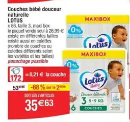 Cora x Carrefour Couches bébé douceur offre