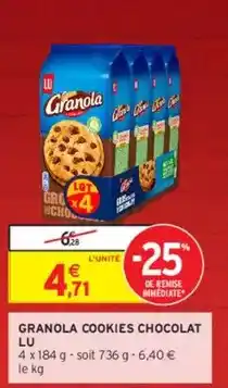 Granola - lu - cookies chocolat