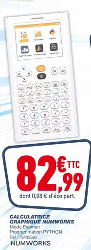 Bureau Vallée GRAPHIQUE NUMWORKS CALCULATRICE offre