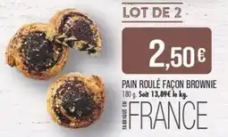 Match PAIN ROULÉ FAÇON BROWNIE offre