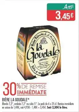Match BIÈRE LA GOUDALE offre