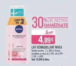 Match LAIT DÉMAQUILLANT NIVEA offre