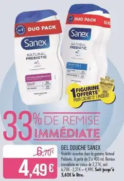 Match GEL DOUCHE SANEX offre