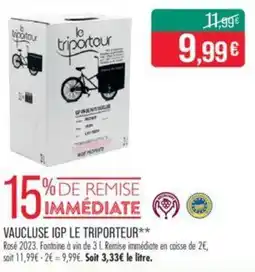 Match VAUCLUSE IGP LE TRIPORTEUR offre