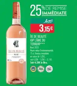 Match ÎIE DE BEAUTÉ IGP L'ÂME DU TERROIR*** offre