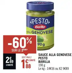 Casino Shop SAUCE ALLA GENOVESE PESTO BARILLA offre