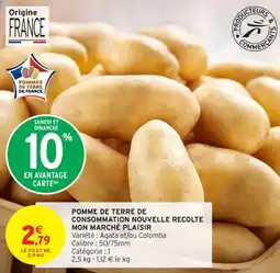 Intermarché Contact POMME DE TERRE DE CONSOMMATION NOUVELLE RECOLTE MON MARCHÉ PLAISIR offre