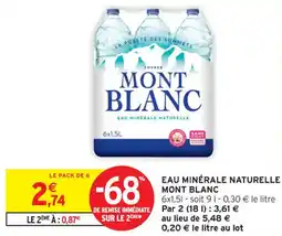 Intermarché Contact EAU MINÉRALE NATURELLE MONT BLANC offre