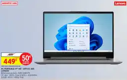 Intermarché PC PORTABLE 17" HD - OFFICE 365 LENOVO offre
