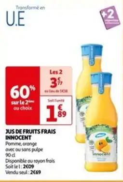 Auchan JUS DE FRUITS FRAIS INNOCENT offre
