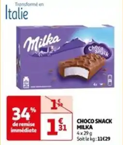 Auchan CHOCO SNACK MILKA offre