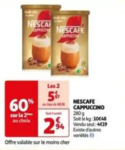 Auchan NESCAFE CAPPUCCINO offre