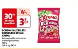 Auchan BONBONS AUX FRUITS ROUGES REDDINGUE KREMA offre