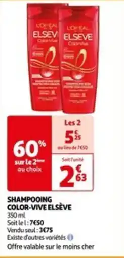 Auchan SHAMPOOING COLOR-VIVE ELSÈVE offre