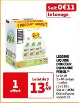 Auchan LESSIVE LIQUIDE DOUCEUR D'AMANDE offre