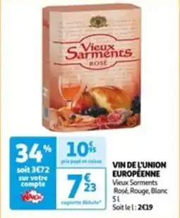 Auchan VIN DE L'UNION EUROPÉENNE offre