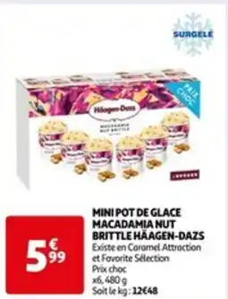 Auchan MINI POT DE GLACE MACADAMIA NUT BRITTLE HÄAGEN-DAZS offre