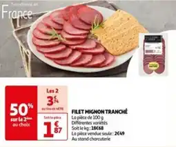 Auchan FILET MIGNON TRANCHÉ offre