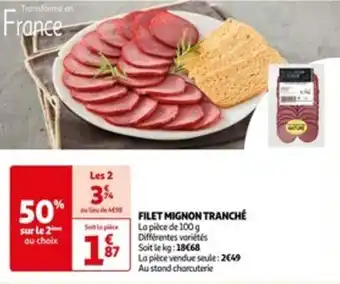 Auchan FILET MIGNON TRANCHÉ offre