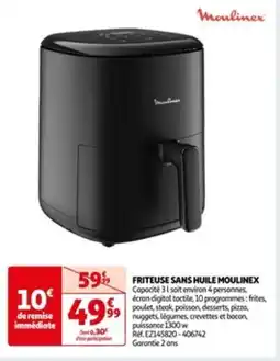 Auchan FRITEUSE SANS HUILE MOULINEX offre