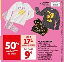 Auchan PYJAMA ENFANT offre