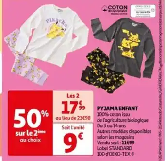 Auchan PYJAMA ENFANT offre